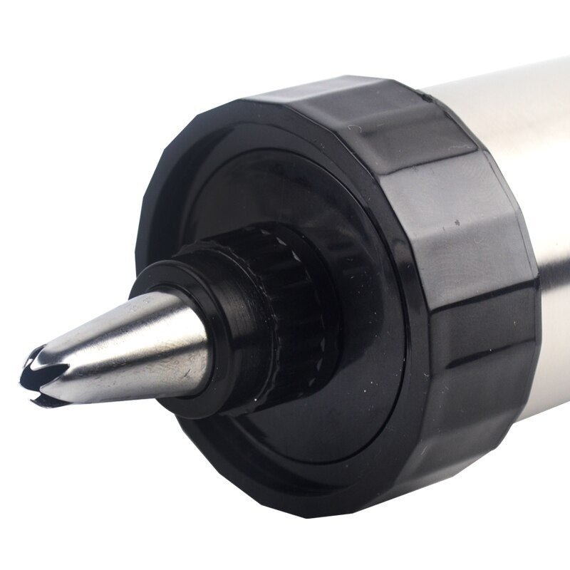 Stainless Steel Cookie Press Gun with Discs & Tips by HitMyNeed