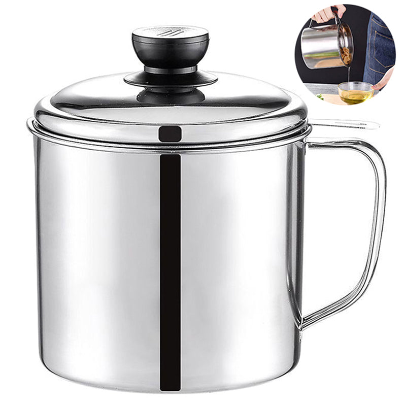 Stainless Steel Cooking Oil Strainer Container by HitMyNeed