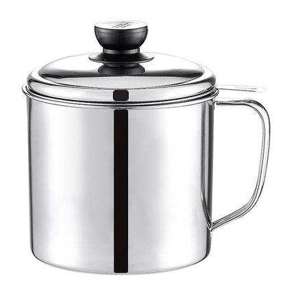 Stainless Steel Cooking Oil Strainer Container M - 1800ml: 16 x 16cm by HitMyNeed