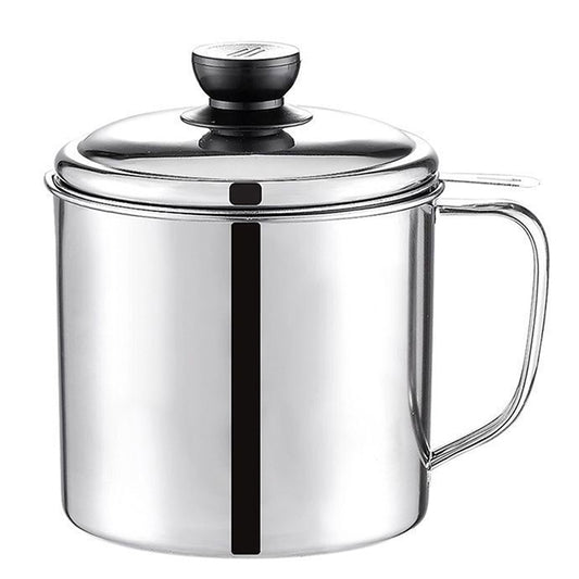 Stainless Steel Cooking Oil Strainer Container M - 1800ml: 16 x 16cm by HitMyNeed