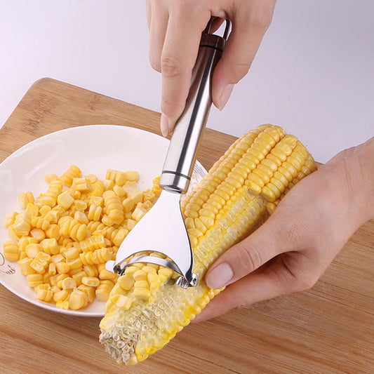 Stainless Steel Corn Cob Peeler with Ergonomic Handle by HitMyNeed