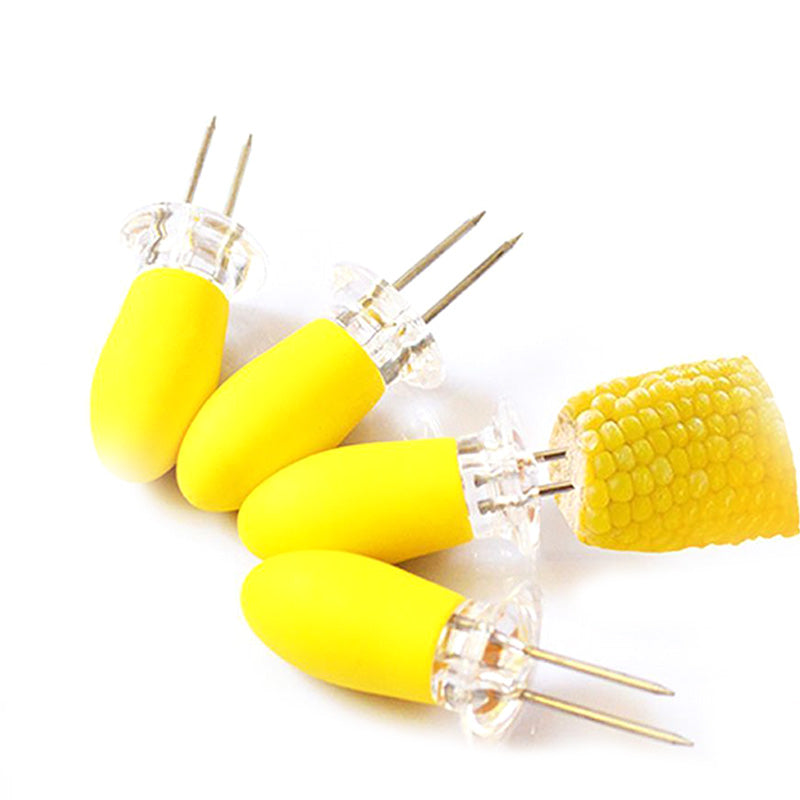 Stainless Steel Corn Holders Fork Set (2pcs) by HitMyNeed