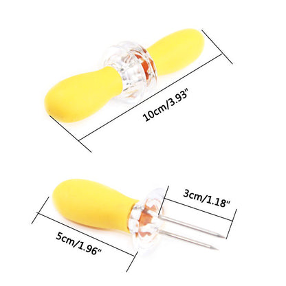 Stainless Steel Corn Holders Fork Set (2pcs) by HitMyNeed