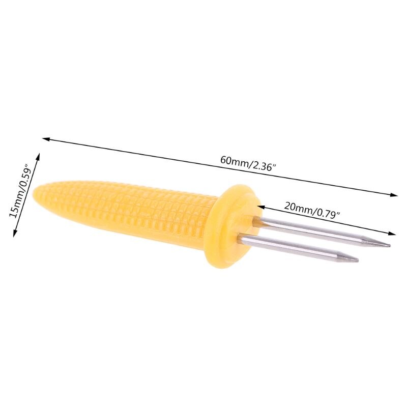 Stainless Steel Corn on the Cob Forks Set (10 Pack) by HitMyNeed