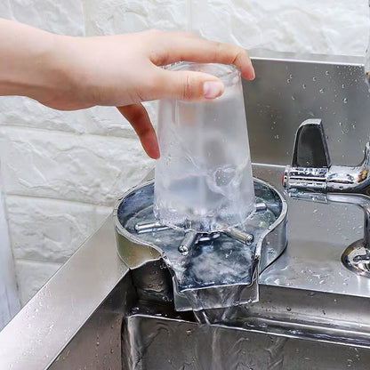 Stainless Steel Countertop Glass Rinser by HitMyNeed