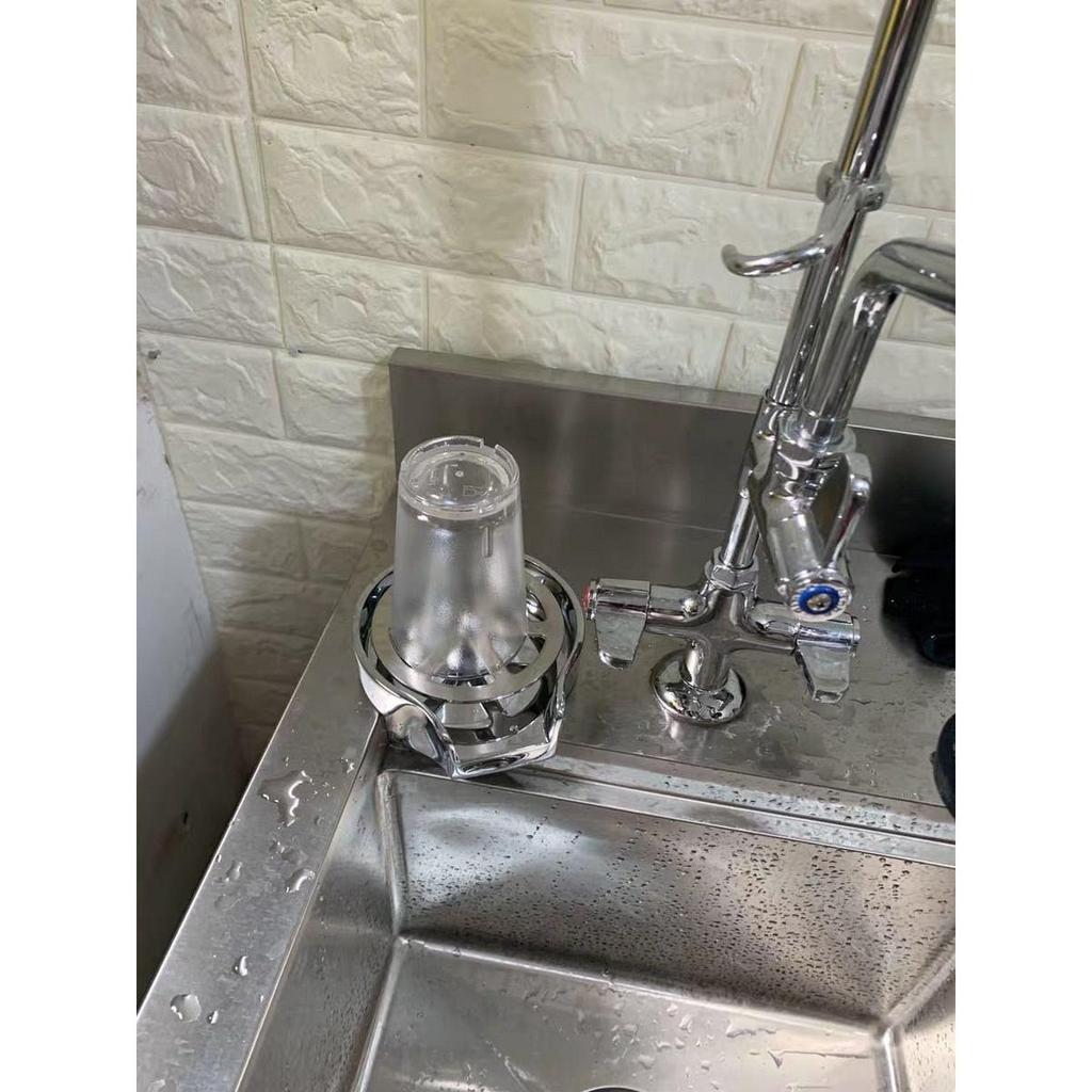 Stainless Steel Countertop Glass Rinser by HitMyNeed