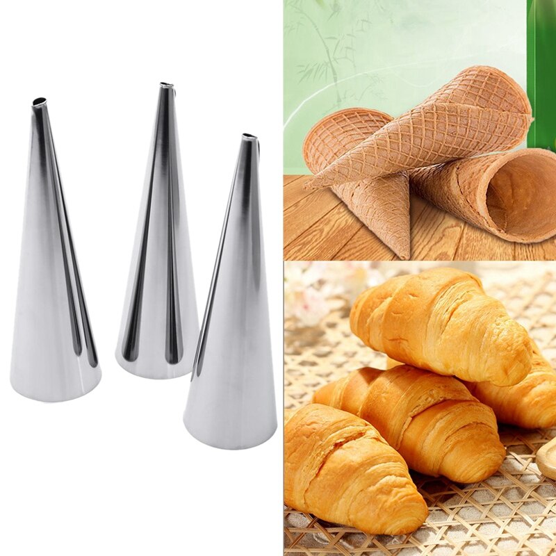 Stainless Steel Cream Horn Molds Cones (12 Pack) by HitMyNeed