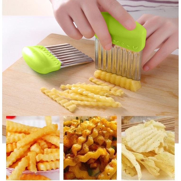 Stainless Steel Crinkle Cutter Vegetable Slicer by HitMyNeed