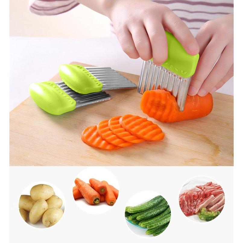 Stainless Steel Crinkle Cutter Vegetable Slicer by HitMyNeed