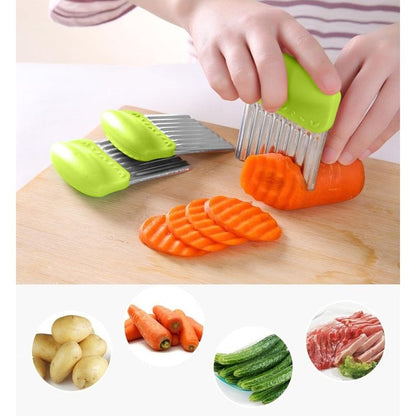 Stainless Steel Crinkle Cutter Vegetable Slicer by HitMyNeed