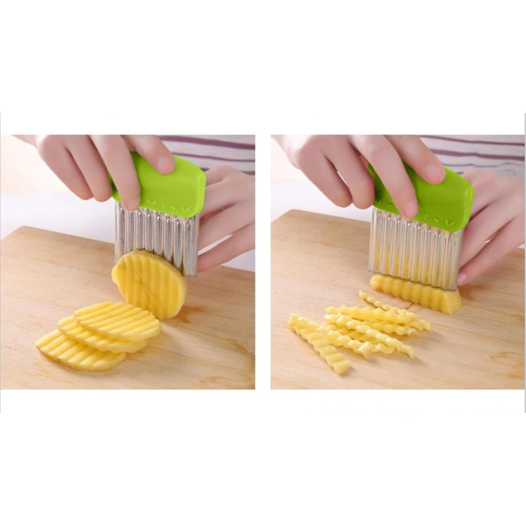 Stainless Steel Crinkle Cutter Vegetable Slicer by HitMyNeed