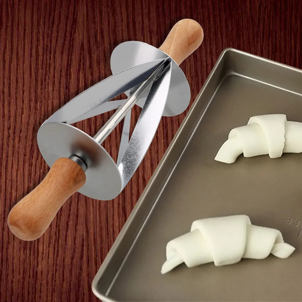 Stainless Steel Croissant Dough Rolling Cutter by HitMyNeed