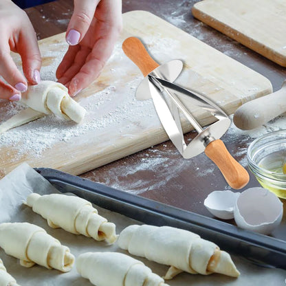 Stainless Steel Croissant Dough Rolling Cutter by HitMyNeed