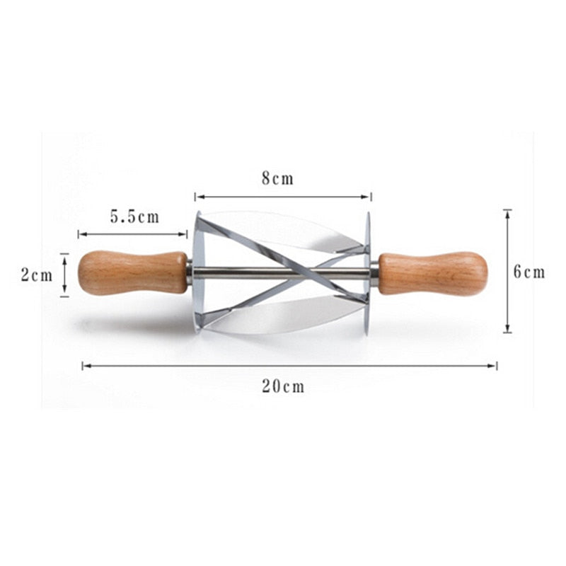 Stainless Steel Croissant Roller Dough Cutter by HitMyNeed