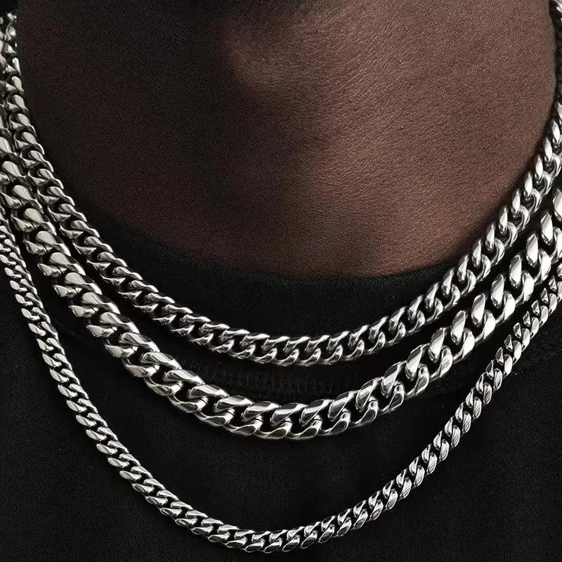 Stainless Steel Curb Cuban Chain Necklace 3-7mm by HitMyNeed