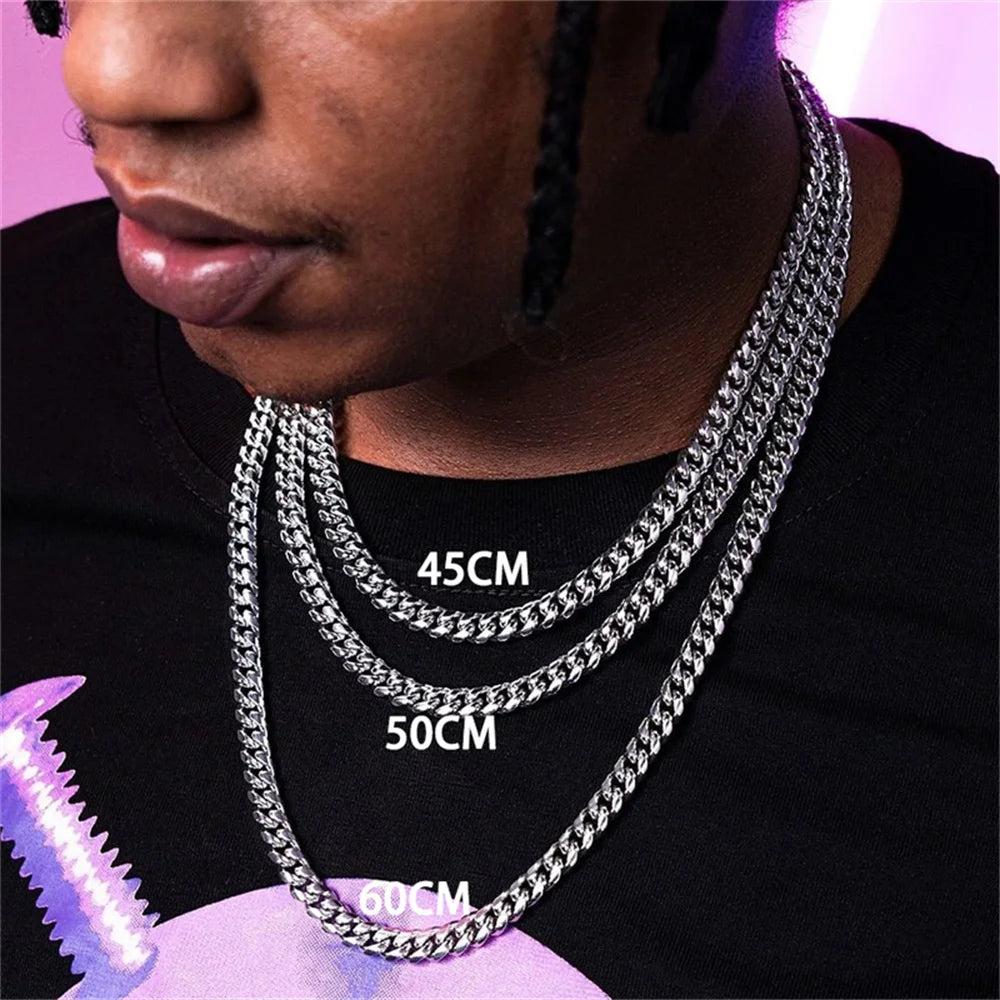 Stainless Steel Curb Cuban Chain Necklace 3-7mm by HitMyNeed