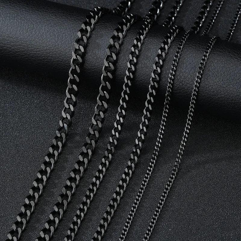 Stainless Steel Curb Cuban Chain Necklace 3-7mm by HitMyNeed