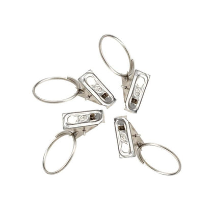 Stainless Steel Curtain Rings with Clips, 20 Pack by HitMyNeed