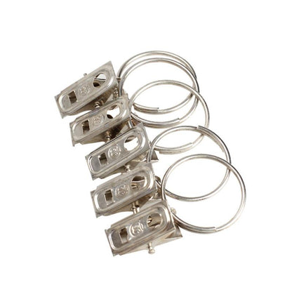 Stainless Steel Curtain Rings with Clips, 20 Pack by HitMyNeed