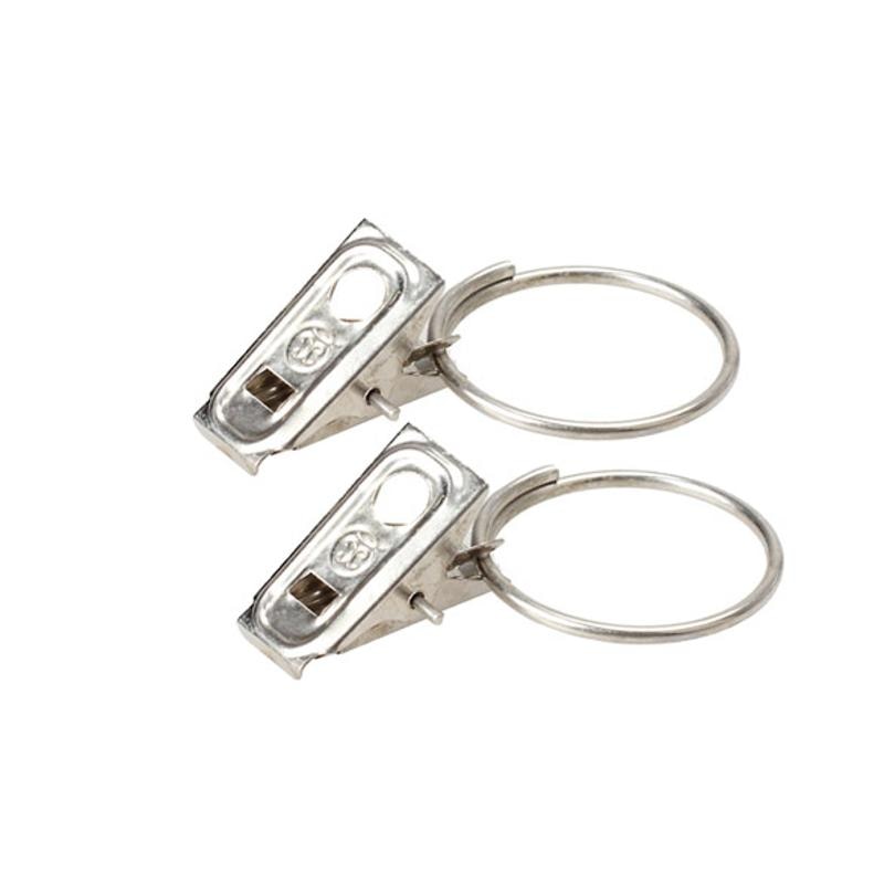 Stainless Steel Curtain Rings with Clips, 20 Pack by HitMyNeed