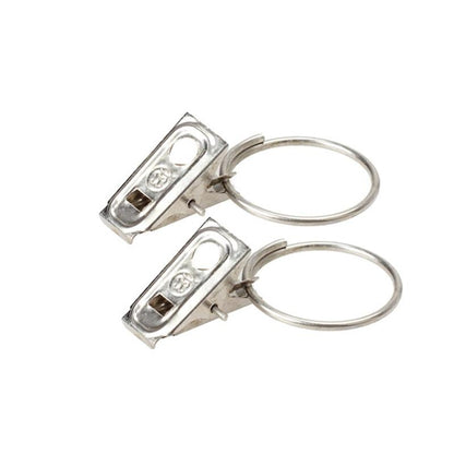 Stainless Steel Curtain Rings with Clips, 20 Pack by HitMyNeed