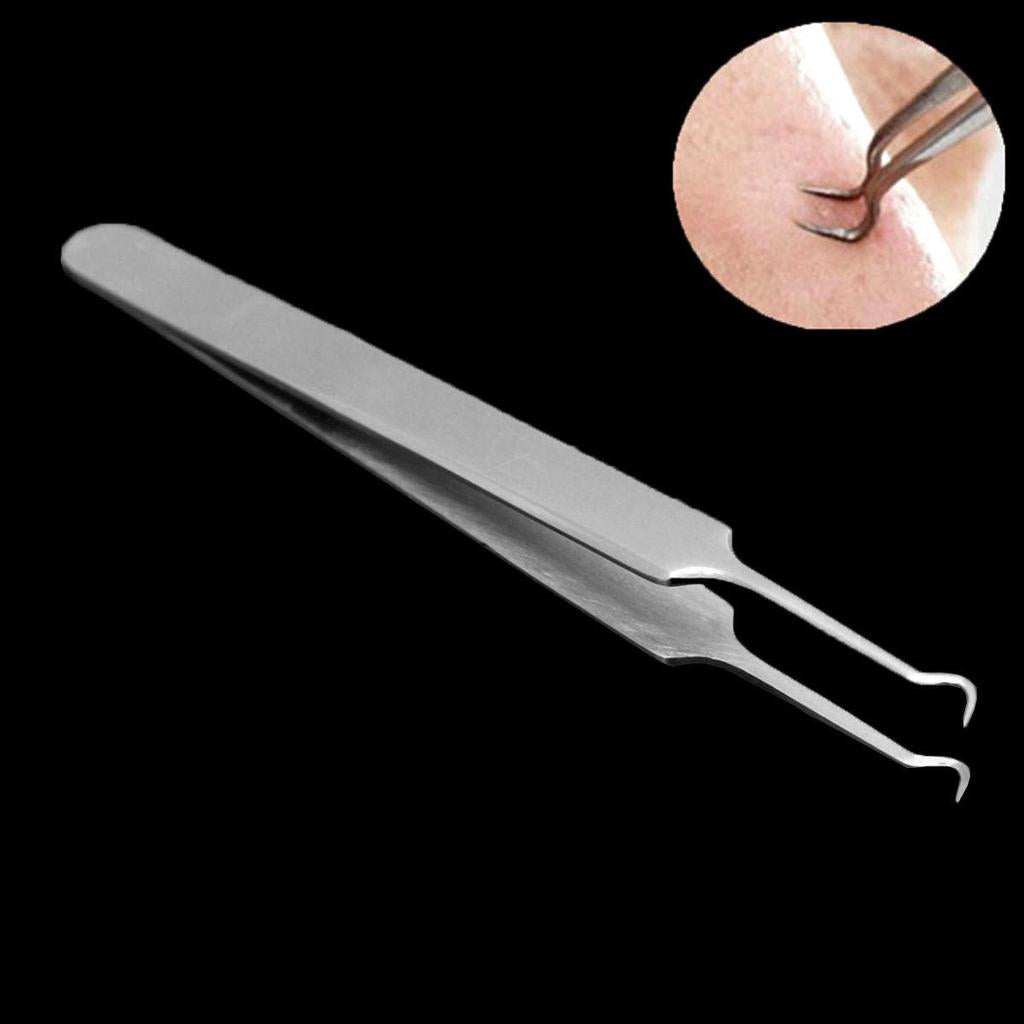 Stainless Steel Curved Blackhead Tweezers by HitMyNeed