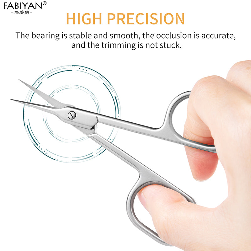 Stainless Steel Curved Cuticle Scissors 9.5 cm by HitMyNeed