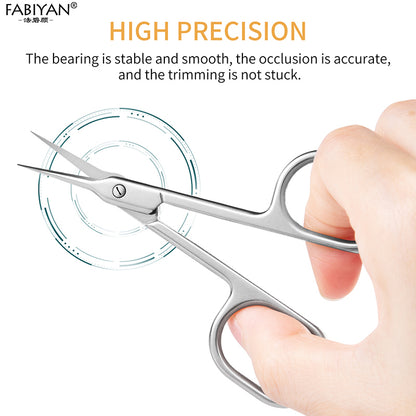 Stainless Steel Curved Cuticle Scissors 9.5 cm by HitMyNeed