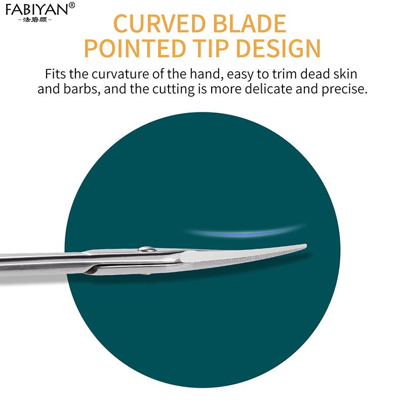 Stainless Steel Curved Cuticle Scissors 9.5 cm by HitMyNeed