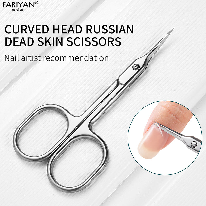 Stainless Steel Curved Cuticle Scissors 9.5 cm by HitMyNeed