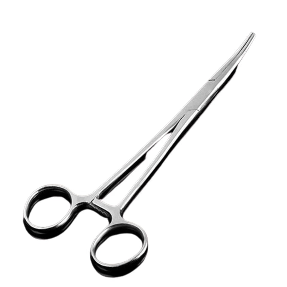 Stainless Steel Curved Fishing Forceps 18.5cm by HitMyNeed