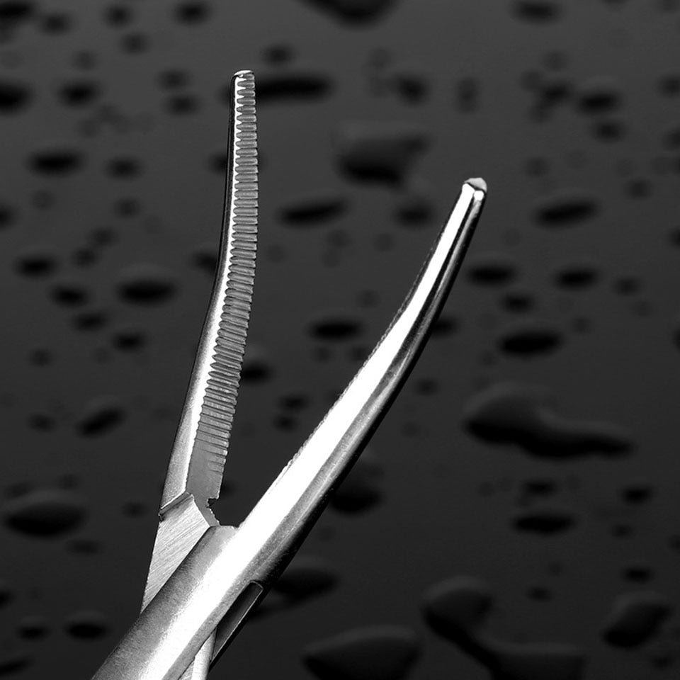 Stainless Steel Curved Fishing Forceps 18.5cm by HitMyNeed