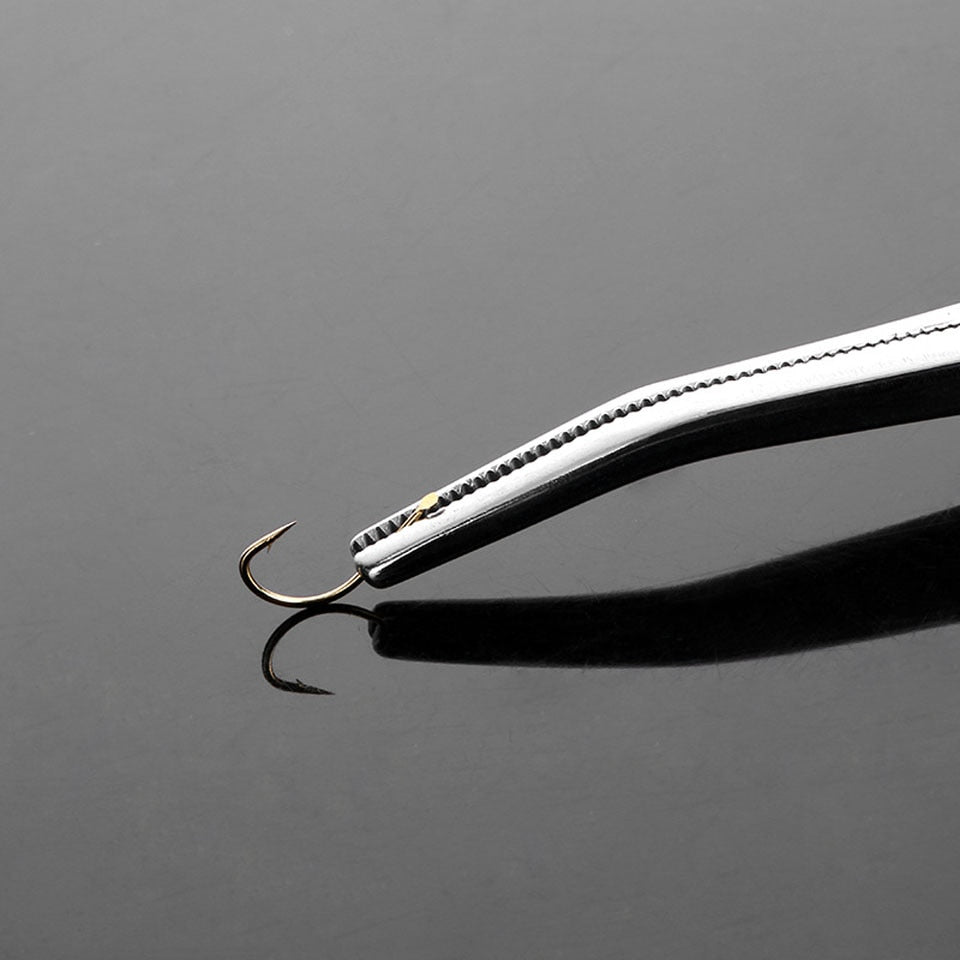 Stainless Steel Curved Fishing Forceps 18.5cm by HitMyNeed
