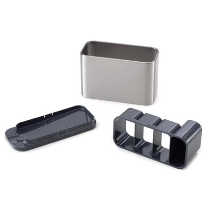 Stainless Steel Cutlery Holder with Drainer Base by HitMyNeed