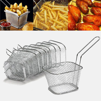 Stainless Steel Deep Fryer Basket with Handle by HitMyNeed