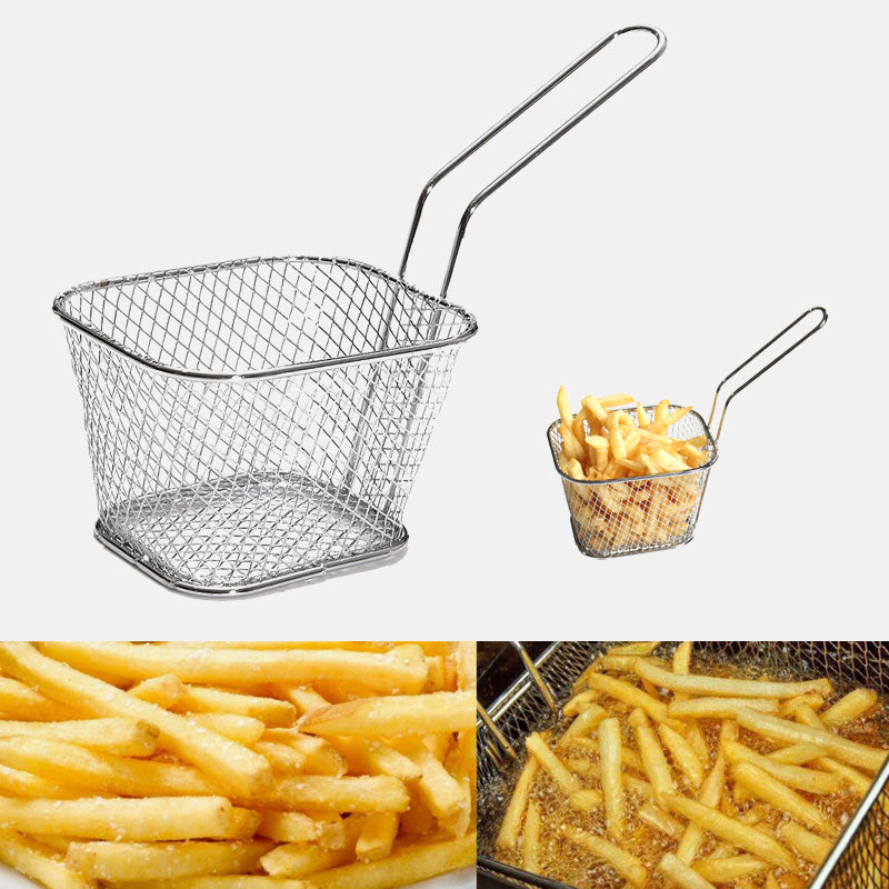 Stainless Steel Deep Fryer Basket with Handle by HitMyNeed