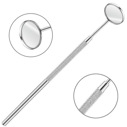 Stainless Steel Dental Examination Mirror 16 cm by HitMyNeed