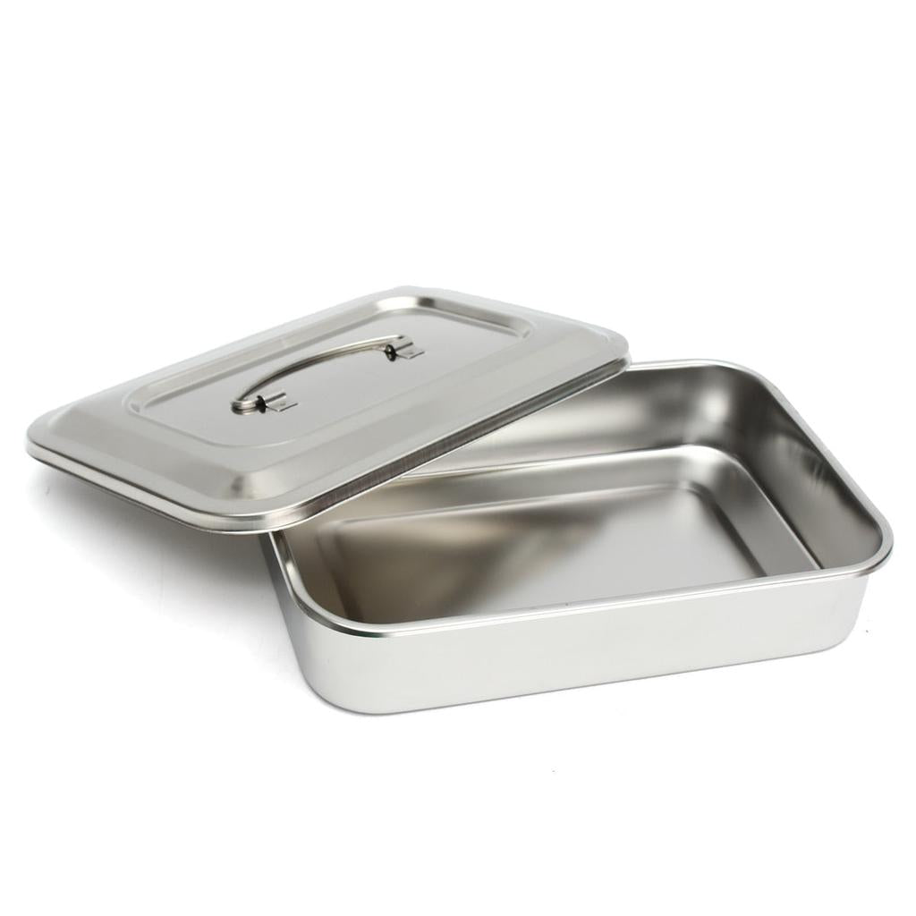 Stainless Steel Dental Instrument Tray with Lid by HitMyNeed