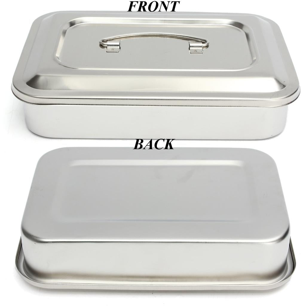Stainless Steel Dental Instrument Tray with Lid by HitMyNeed