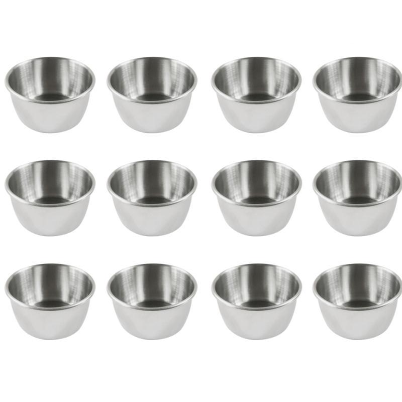 Stainless Steel Dipping Sauce Cups Set (12pcs) by HitMyNeed