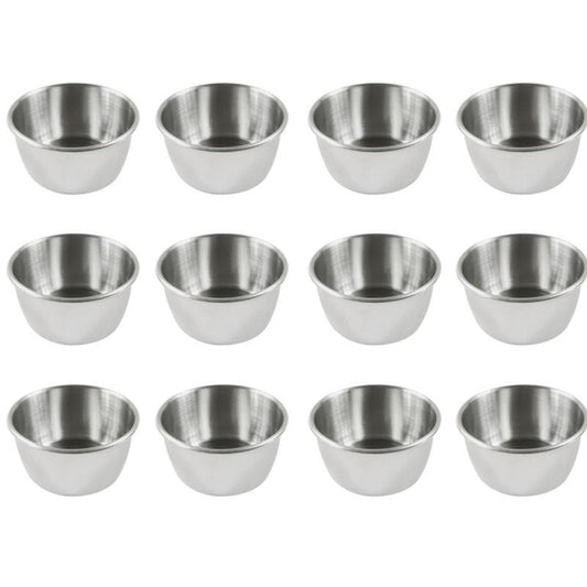 Stainless Steel Dipping Sauce Cups Set (12pcs) by HitMyNeed