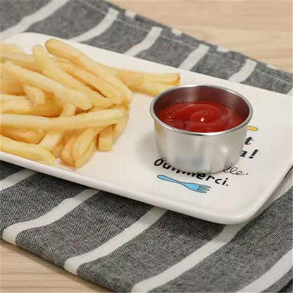 Stainless Steel Dipping Sauce Cups Set (12pcs) by HitMyNeed