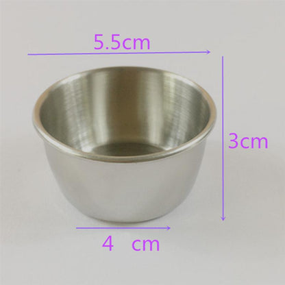 Stainless Steel Dipping Sauce Cups Set (12pcs) by HitMyNeed