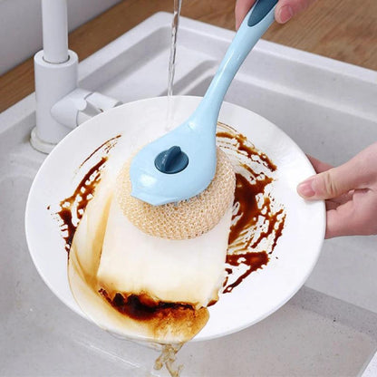 Stainless Steel Dish Brush with Long or Short Handle by HitMyNeed