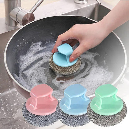 Stainless Steel Dish Brush with Long or Short Handle by HitMyNeed