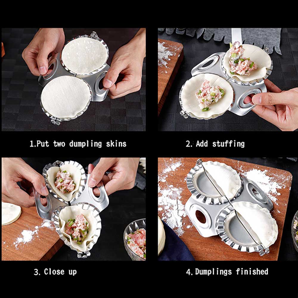 Stainless Steel Double Dumpling Press Mold by HitMyNeed