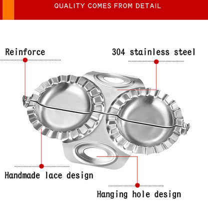 Stainless Steel Double Dumpling Press Mold by HitMyNeed