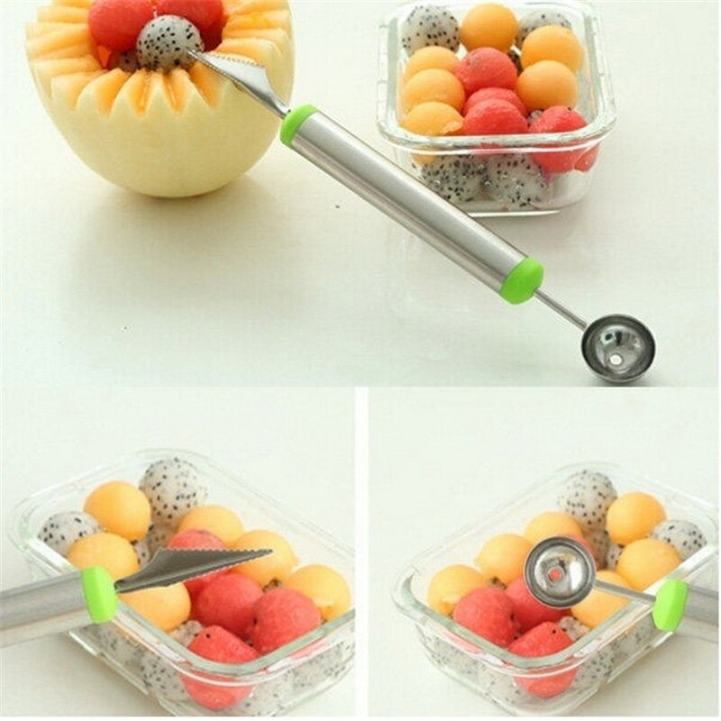 Stainless Steel Double-Ended Melon Scooper Tool by HitMyNeed