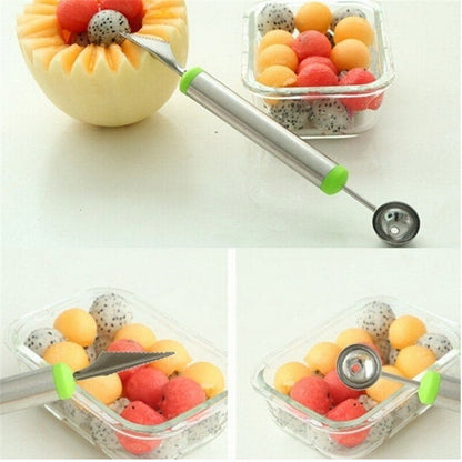 Stainless Steel Double-Ended Melon Scooper Tool by HitMyNeed