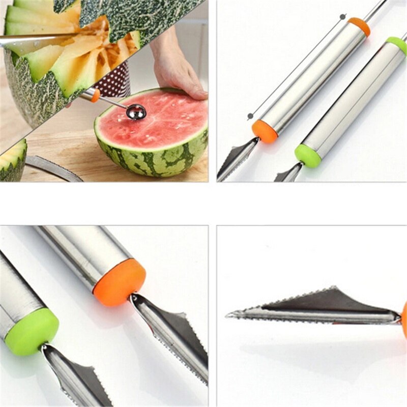 Stainless Steel Double-Ended Melon Scooper Tool by HitMyNeed